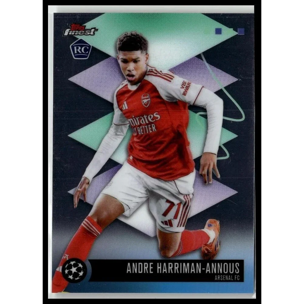 2025-26 Finest UEFAAndre Harriman-Annous #430 Arsenal FC Rookie